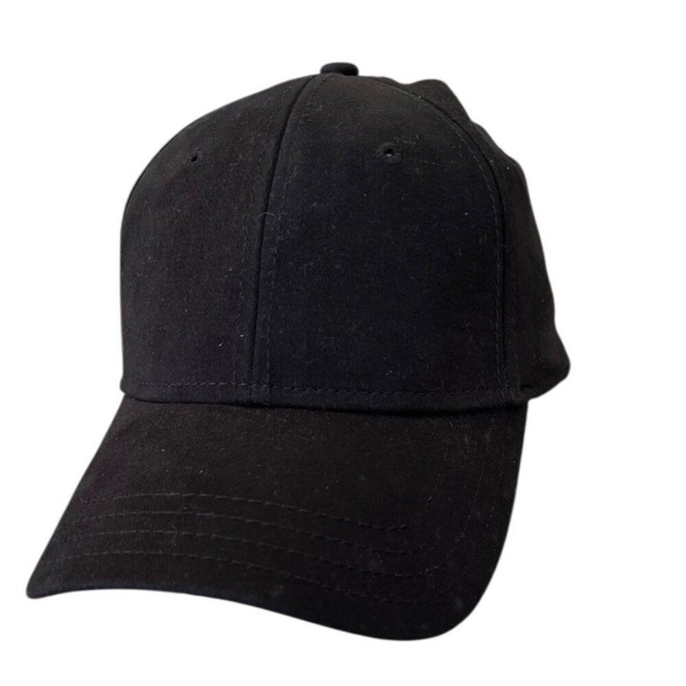 Gentsco Gents Mens Small Black Directors Baseball Cap 2 Purple Lines